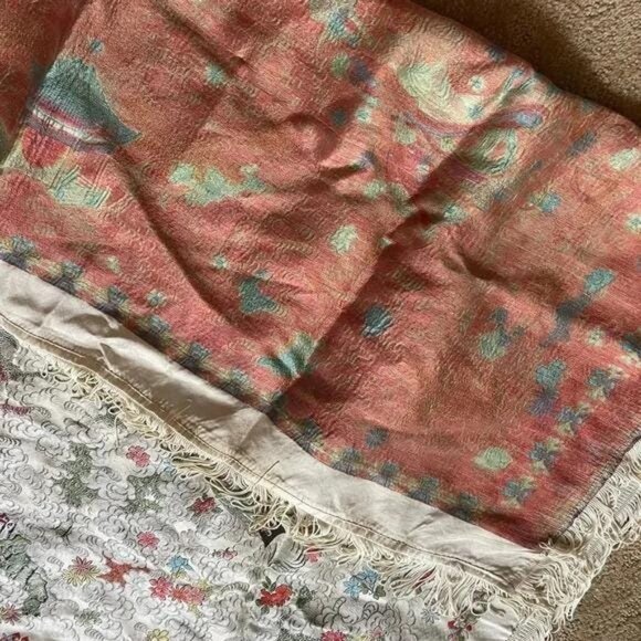 Asian Brocade Wall Art – Framed Brocade Textile in Silk Blend, Panel for Home De - Picture 8 of 9